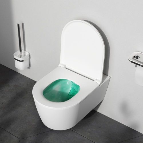 Унитаз подвесной Am.Pm Func C8F1701MWSC белый с сиденьем микролифт безободковый каскадный смыв - фото 3