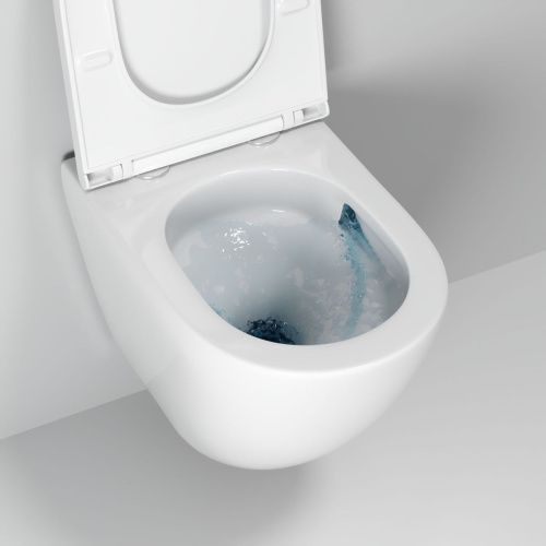 Унитаз подвесной Grossman Торнадо GR-4455SQ белый с сиденьем микролифт безободковый смыв торнадо - фото 4