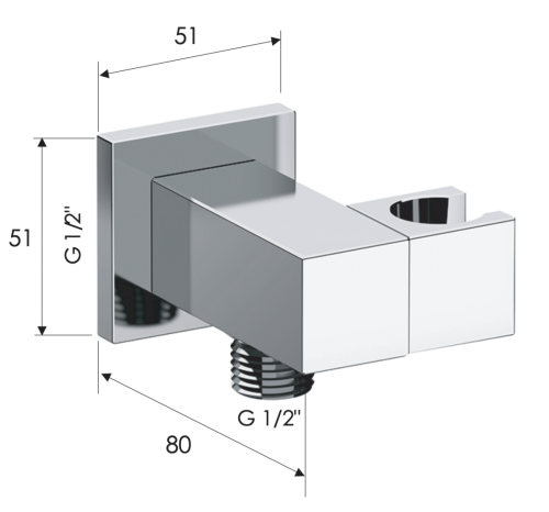 Держатель для душа Remer 337SBG золото - фото 2