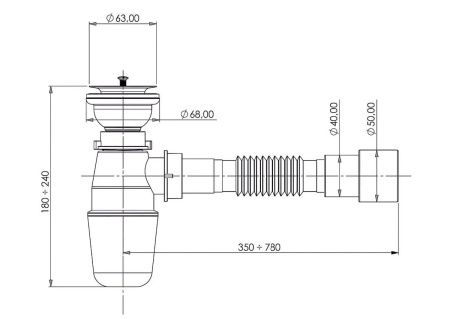 Сифон для раковины Bettoserb 125320