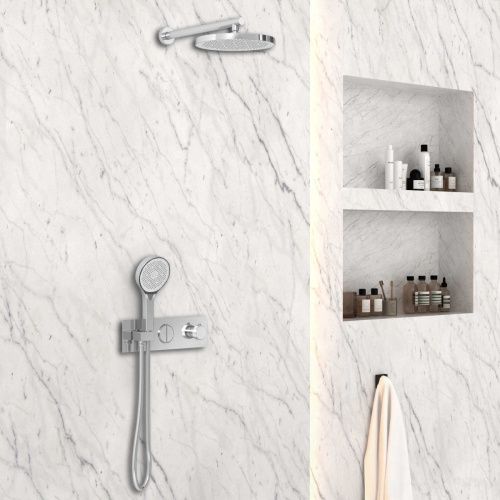 Душевая система Vincea VSFW-422T2CH встраиваемая в стену цвет хром с термостатом