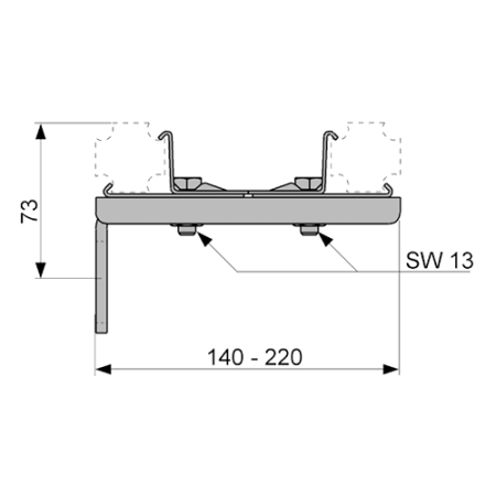 Крепление двойное Tece TECEprofil 9030011