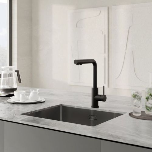 Смеситель для кухни IDDIS Rule RULBLLFi05 на мойку черный - фото 2