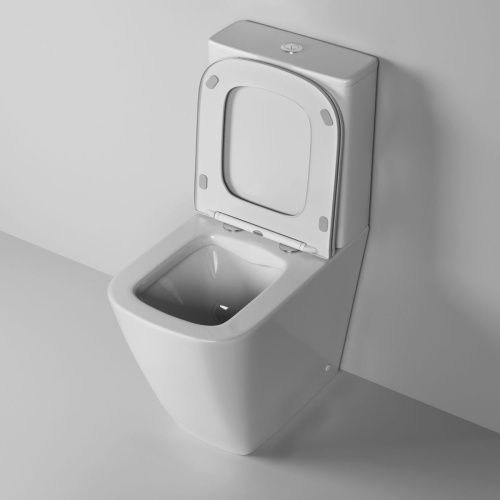 Унитаз напольный с бачком Grossman Style GR-4472S белый с сиденьем микролифт безободковый каскадный смыв - фото 4