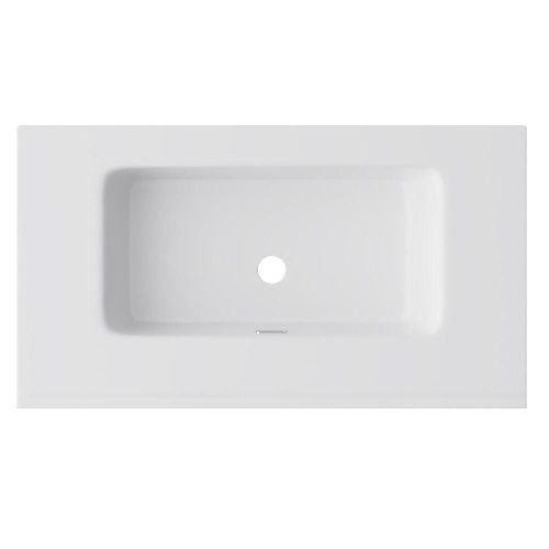 Раковина из сантехнического фарфора Am.Pm Sense M7BWCC0802WG 80х50 встраиваемая цвет белый 1 отверстие под смеситель - фото 2