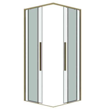 Душевая дверь Grossman Galaxy 1/2.K33.01.12.32.00 120х195 стекло прозрачное профиль золото