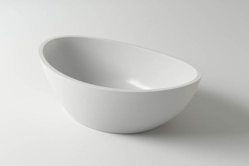 Раковина из искусственного камня Holbi EUROPE 1.02.005.11.1 50х30 накладная цвет белый без отверстий под смеситель