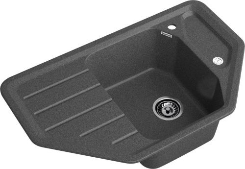 Кухонная мойка Granfest Corner C-800E графит 80х60 цвет серый поверхность матовая - фото 2