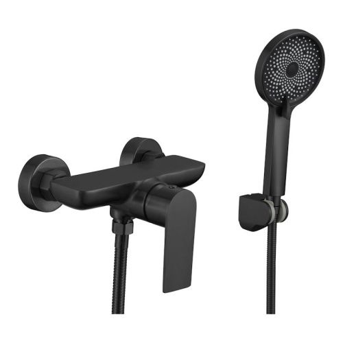 Смеситель для ванны и душа Fmark FS8802H настенный черный - фото 2