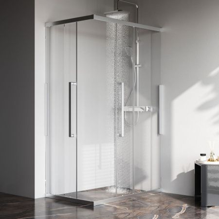 Душевой уголок Am.Pm Func W84G-403-12080-MТ 120х80 стекло прозрачное профиль хром без поддона