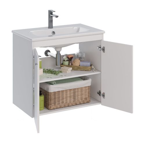 Тумба под раковину LeMark Romance LM07R80T 70х50 напольная цвет белый - фото 2