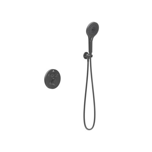 Душевая система Vincea Inspire VSFW-3I22MT5GM встраиваемая в стену цвет вороненая сталь с термостатом - фото 3