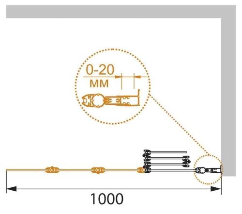 Душевая шторка на ванну Cezares PRATICO PRATICO-V-4-100/140-P-Cr-R 100х140 стекло рифленое профиль хром ориентация правая - фото 2