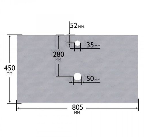 Столешница СанТа 900152 80х50 подвесная цвет серый - фото 4