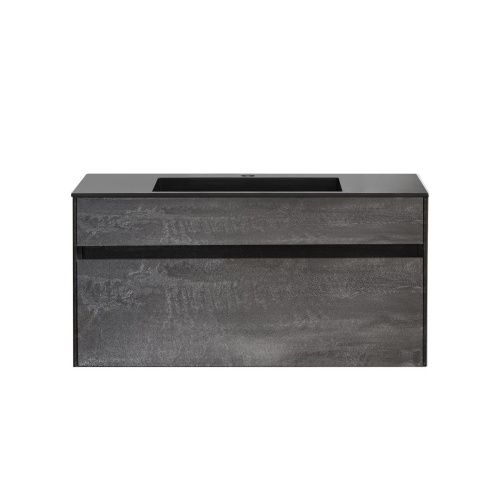 Тумба под раковину Vincea Chiara VMC-2C100GS 100х40 подвесная цвет серый - фото 4