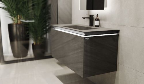 Тумба под раковину Jorno INCLINE Inc.01.100/P/Bet/JR 100х50 подвесная цвет серый - фото 2