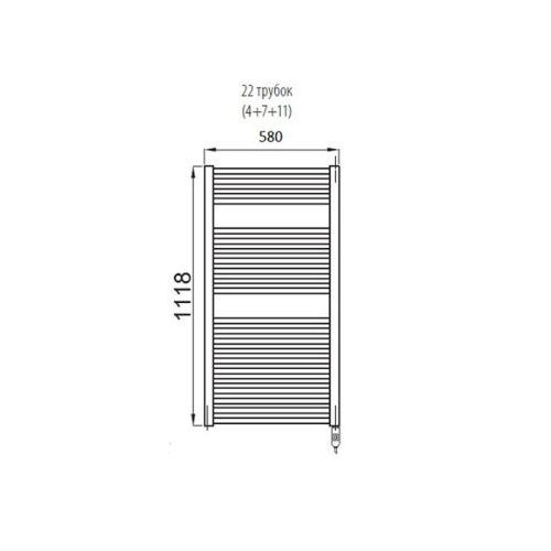 Полотенцесушитель электрический Irsap Ares EIM058K50IR01NNN 60х110 хром - фото 2