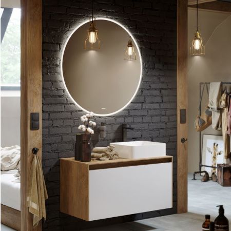 Зеркало с подсветкой Aqwella Y MOON0208AH 80х80