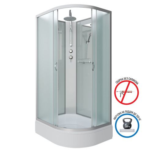 Душевая кабина Niagara Classic 339844LBKT 90х80 асимметричная без крыши ориентация левая - фото 2