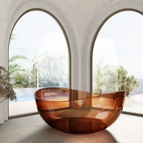 Ванна из полиэфирной смолы Abber Kristall AT9705Opal 150х150 отдельностоящая круглая - фото 4