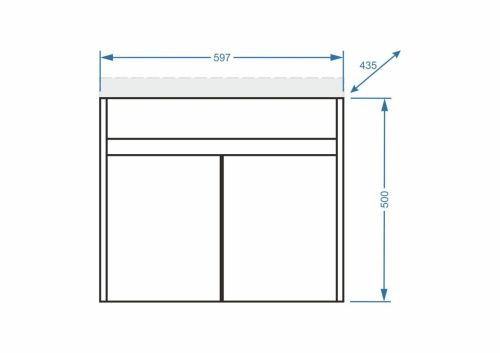 Тумба под раковину Stella Polar Фаворита SP-00000167 60х40 подвесная цвет белый - фото 2