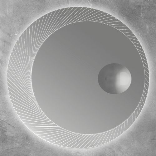 Зеркало с подсветкой Cezares 45011 100х100 подвесное - фото 3