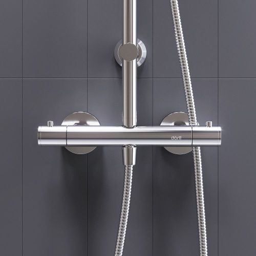 Душевая стойка Dorff Futura D0710400 настенная цвет хром с термостатом - фото 5