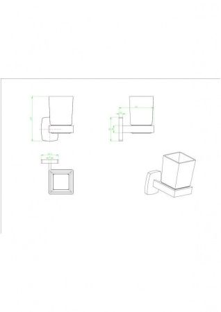 Стакан CeramaLux Cube 12602