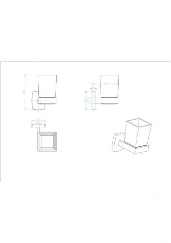 Стакан CeramaLux Cube 12602 - фото 2