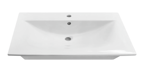 Раковина мебельная из сантехнического фарфора Sanita Luxe Breeze 80 WB.FN/Breeze/80-C/WHT.G/S1 80х50 накладная цвет белый - фото 2