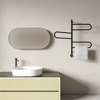 Полотенцесушитель электрический Vincea VTD-1R2CBE 50х80 черный