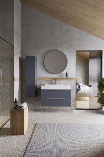 Шкаф-пенал Aqwella Y CUB0503GR 30х130 подвесной цвет серый - фото 2