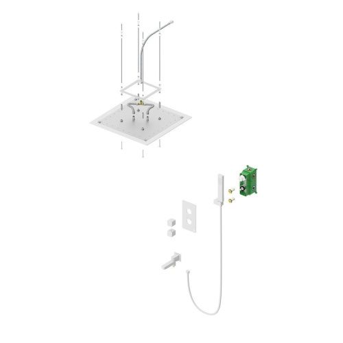 Душевая стойка Timo Petruma SX-5019/16SM настенная цвет белый - фото 3