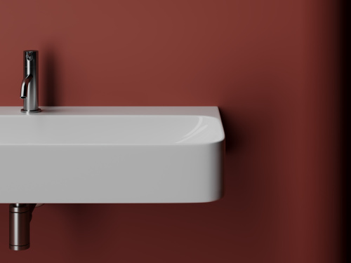 Раковина из сантехнического фарфора Ceramica Nova AURA CN2007 100х50 подвесная цвет белый 1 отверстие под смеситель - фото 5