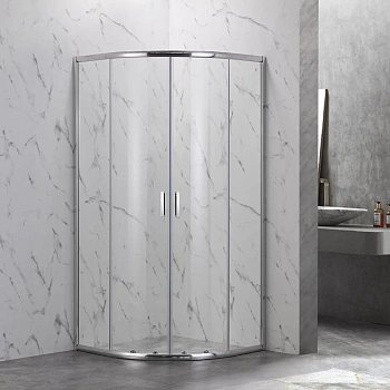 Душевой уголок Veconi Rovigo RV202-90-01-C4 90х90 стекло прозрачное профиль хром без поддона