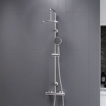 Душевая стойка Dorff Futura D0710400 настенная цвет хром с термостатом