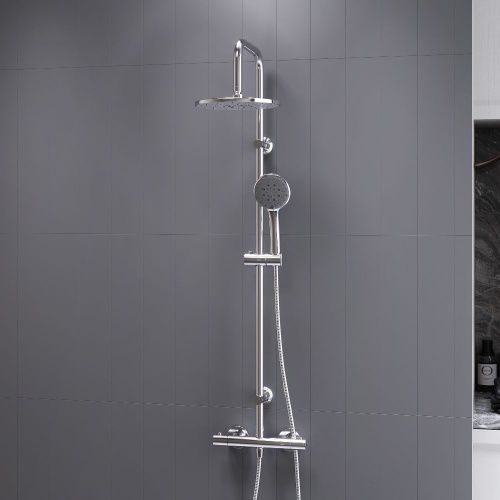 Душевая стойка Dorff Futura D0710400 настенная цвет хром с термостатом