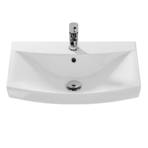 Раковина из сантехнического фарфора Onika Carina UM-CAR60/1 60х40 накладная цвет белый 1 отверстие под смеситель - фото 2