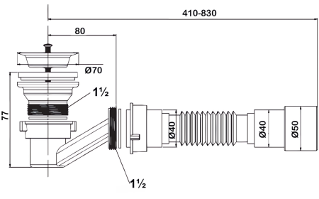 Сифон для душевого поддона Bettoserb 125340
