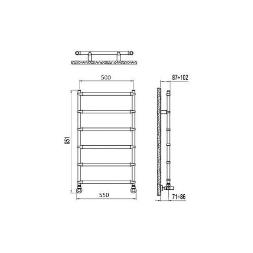 Полотенцесушитель водяной Irsap Bella BEP053B50IR01NNN01 55х95 хром - фото 2