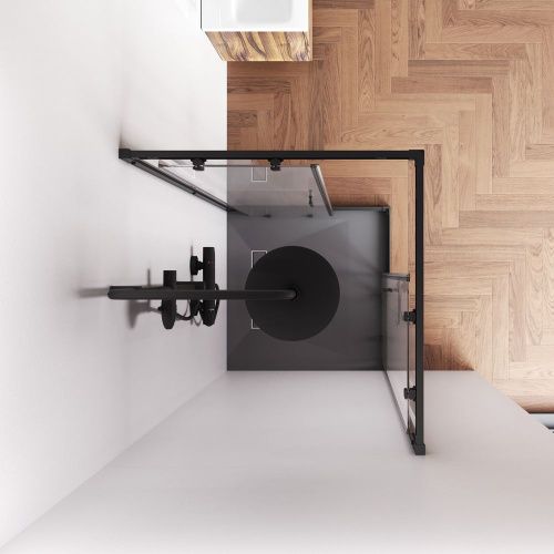 Душевой уголок Am.Pm Gem W90G-403-8080-BT 80х80 стекло прозрачное профиль черный без поддона - фото 4