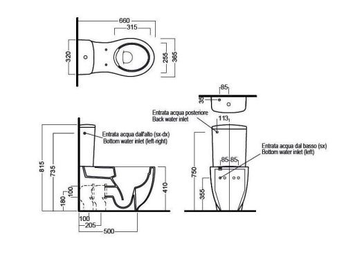 Чаша унитаза напольная Hatria LE FIABE Y1E801 цвет белый без сиденья безободковая каскадный смыв - фото 3