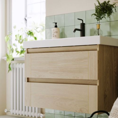 Тумба под раковину Aqwella Y AST0108DD 80х40 подвесная цвет коричневый - фото 5