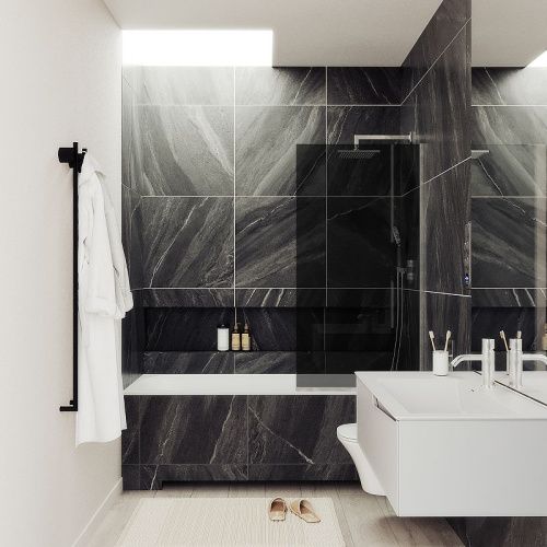 Душевая шторка на ванну Maybah Glass MGV-83-5у 90х140 стекло тонированное профиль хром ориентация универсальная - фото 2