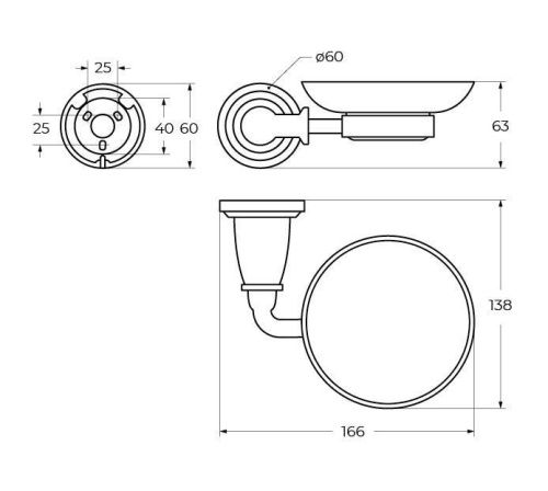 Мыльница Art&Max BIANCHI AM-E-2603-Br - фото 2