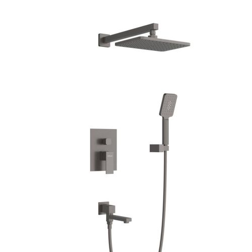 Душевая система Cezares SLIDER SLIDER-VDSET-GM встраиваемая в стену цвет оружейная сталь - фото 2