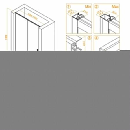 Душевая дверь RGW Stilvoll 32321213-14 130х195 стекло прозрачное профиль черный