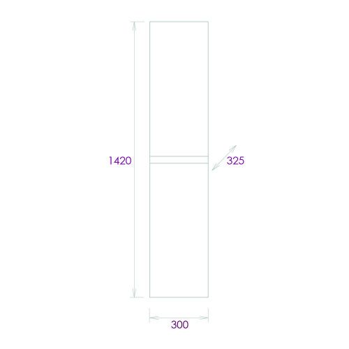 Шкаф-пенал Onika Эвада 403079 30х140 подвесной цвет белый - фото 3