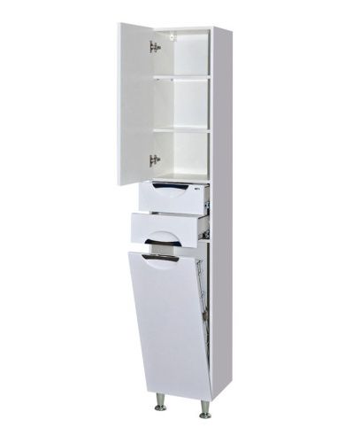 Шкаф-пенал Misty Орхидея П-Жас05035-011БкЛ 40х190 напольный цвет белый - фото 2