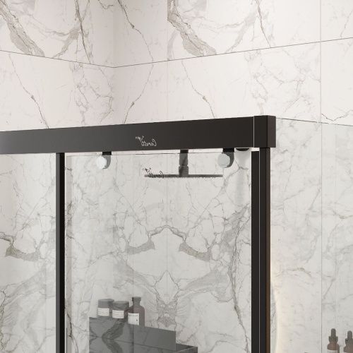 Душевой уголок Cerutti SPA MARBELLA 120B L 120х80 стекло прозрачное профиль черный без поддона - фото 5